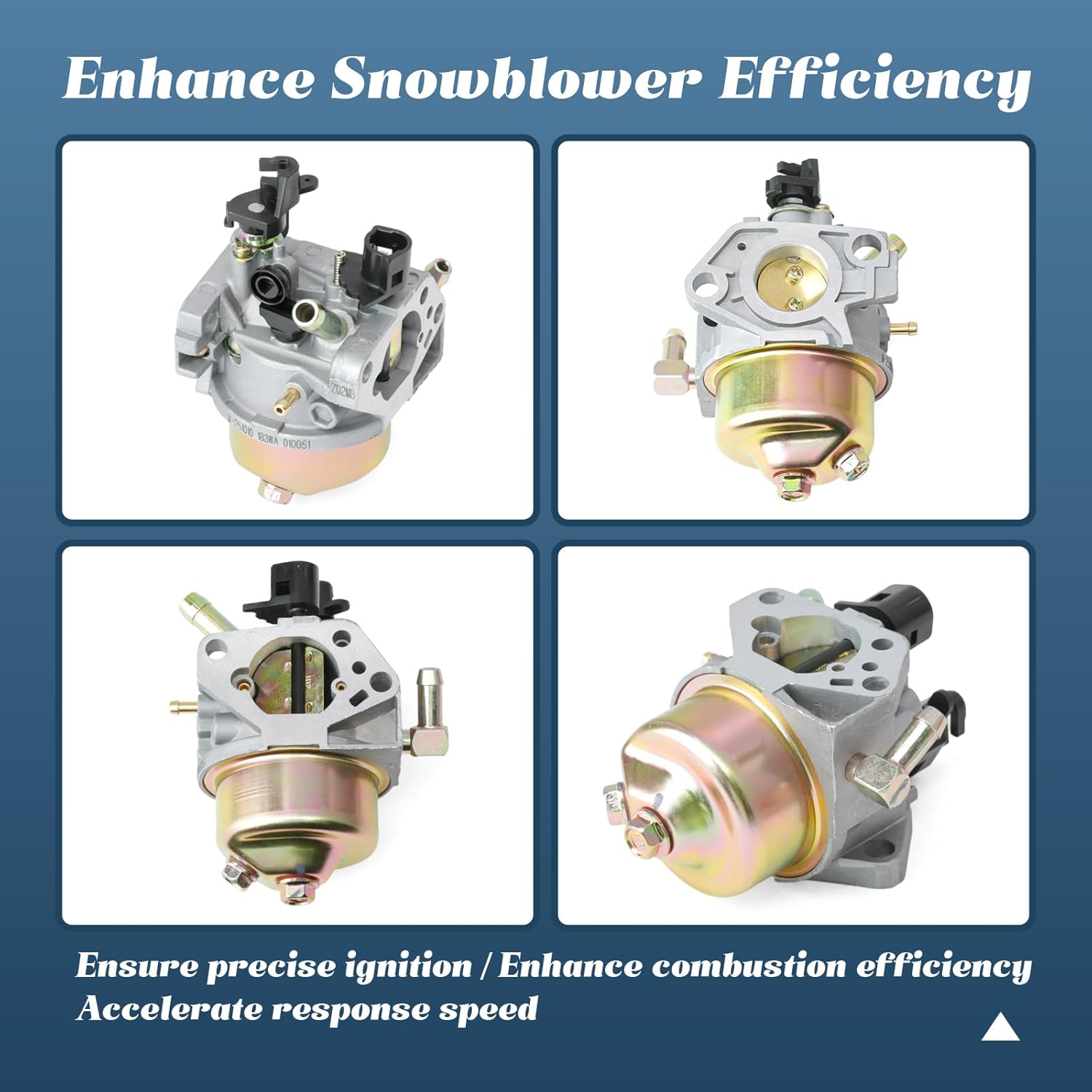 Snowblower Carburetor Compatible with Cub Cadet 3X 26 Snow Blower Model 31AH5DVA756 Carb Assembly Replacement Part with 3 Gaskets