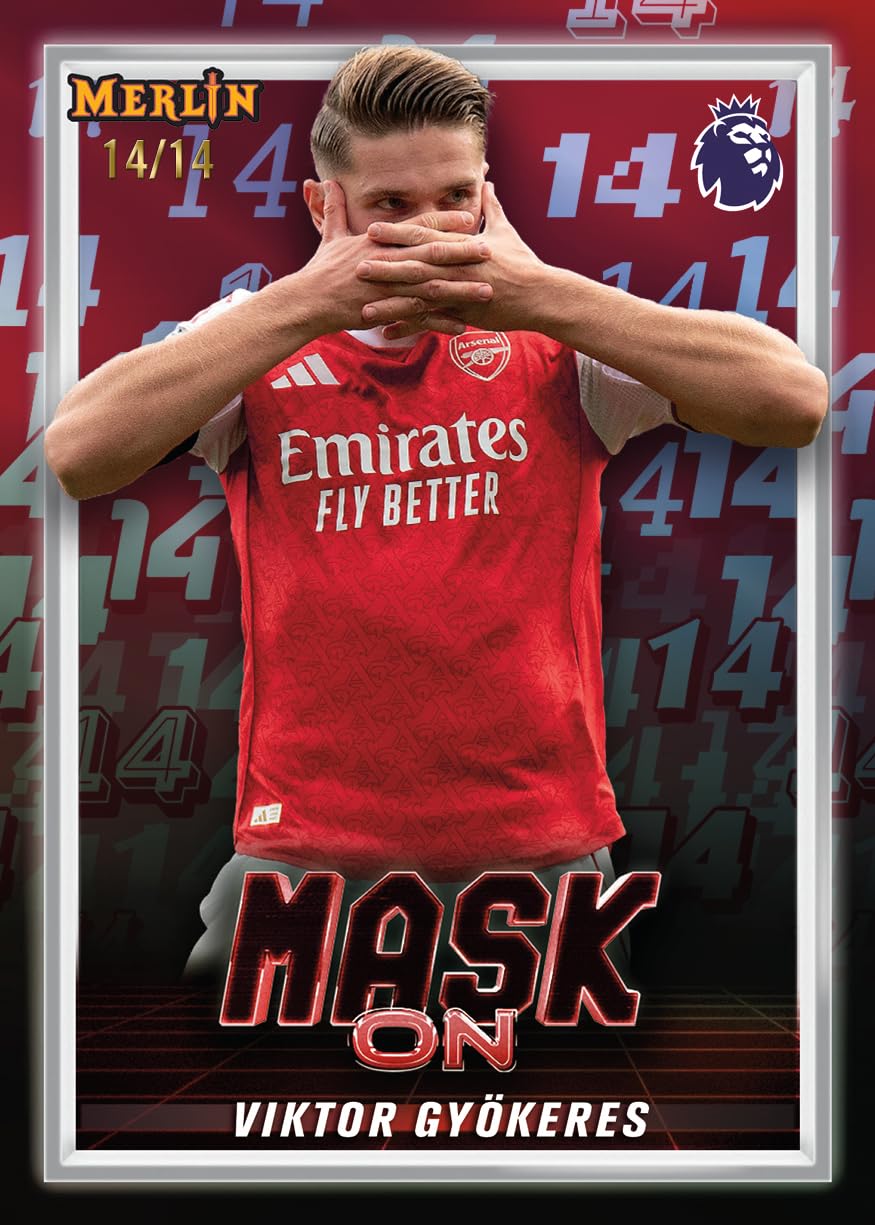 Topps Merlin Premier League 2026 - Boîte de valeur | 4 cartes par paquet, 7 paquets par boîte avec 1 numérotée parallèle par boîte