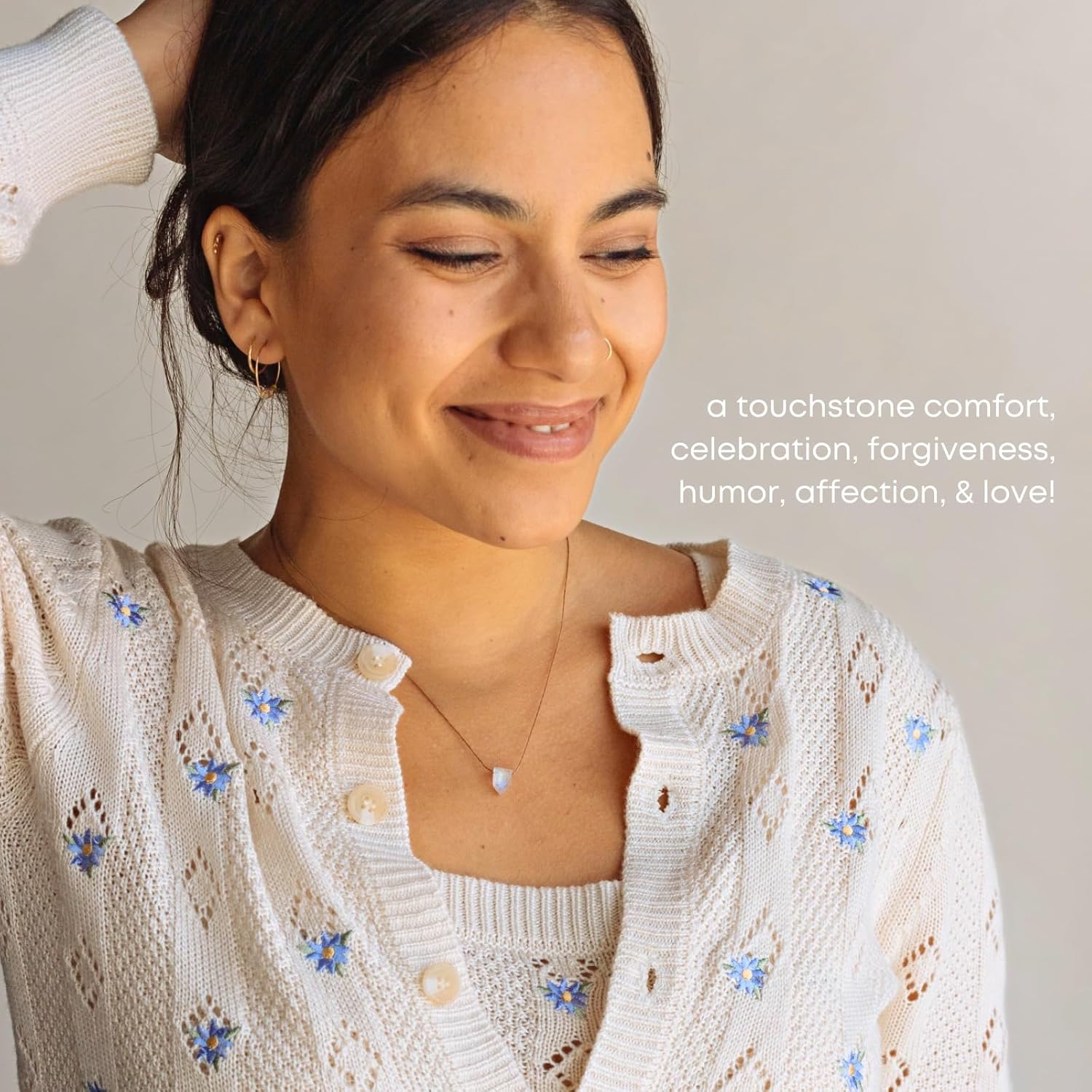 SoulKu Luxe Inspirational Necklace, Empowerment Jewelry, Handcrafted Necklace For Women, Gift For Mom, 2" Extender With Lobster Clasp, 16" Nylon Cord - Image 3