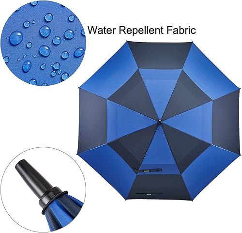 Miniatura 197 de G4Free - Paraguas de golf de apertura automática de 47, 54, 62 y 68 pulgadas - Paraguas extragrande con doble toldo, ventilado, a prueba de viento