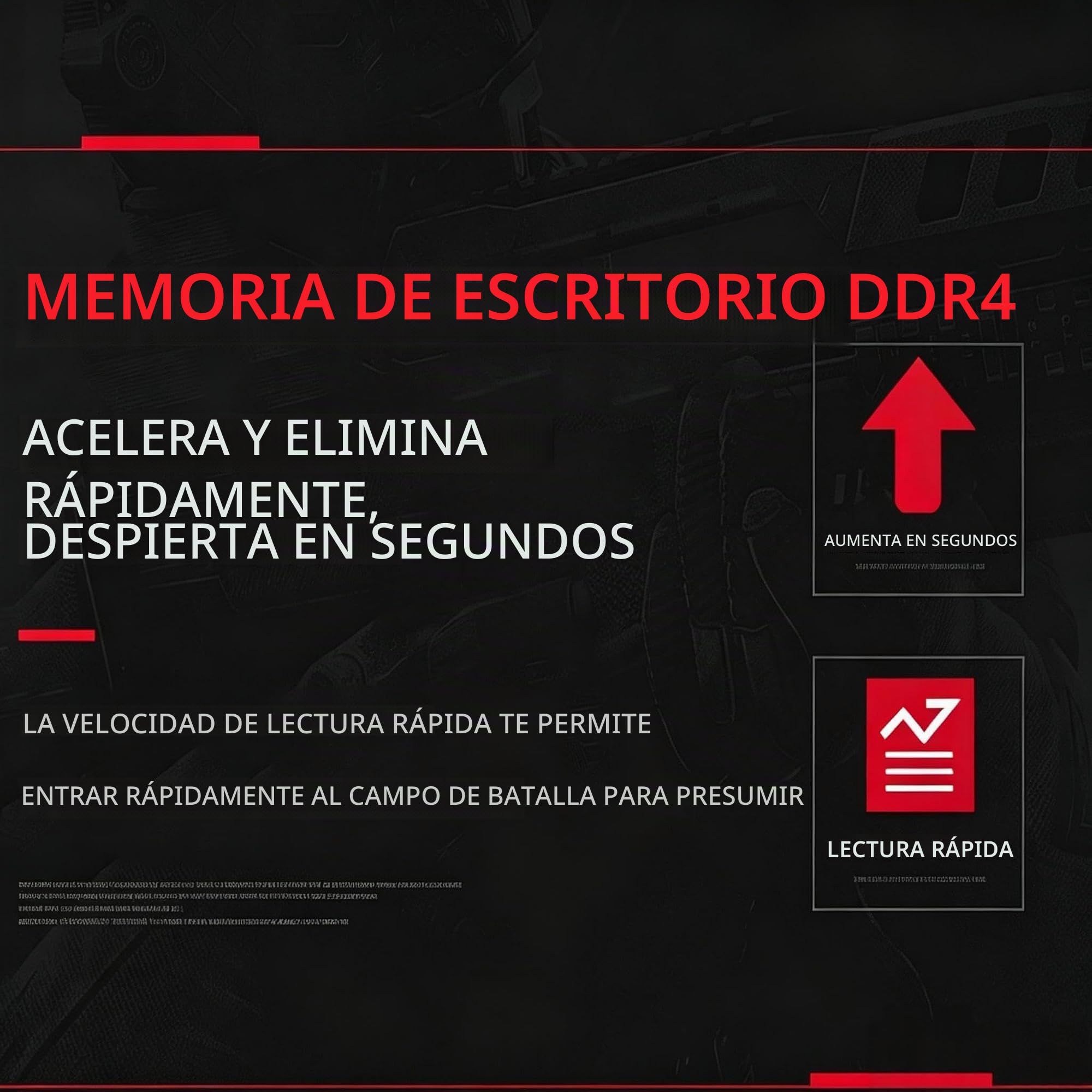 Módulo de Memoria RAM de Escritorio DDR4 2666MHz, 1.2V RAM para Juegos con Disipador Térmico de Aleación de Aluminio para Computadora PC, Ancho de Banda 21300, CL19, Compatible con (4GB)