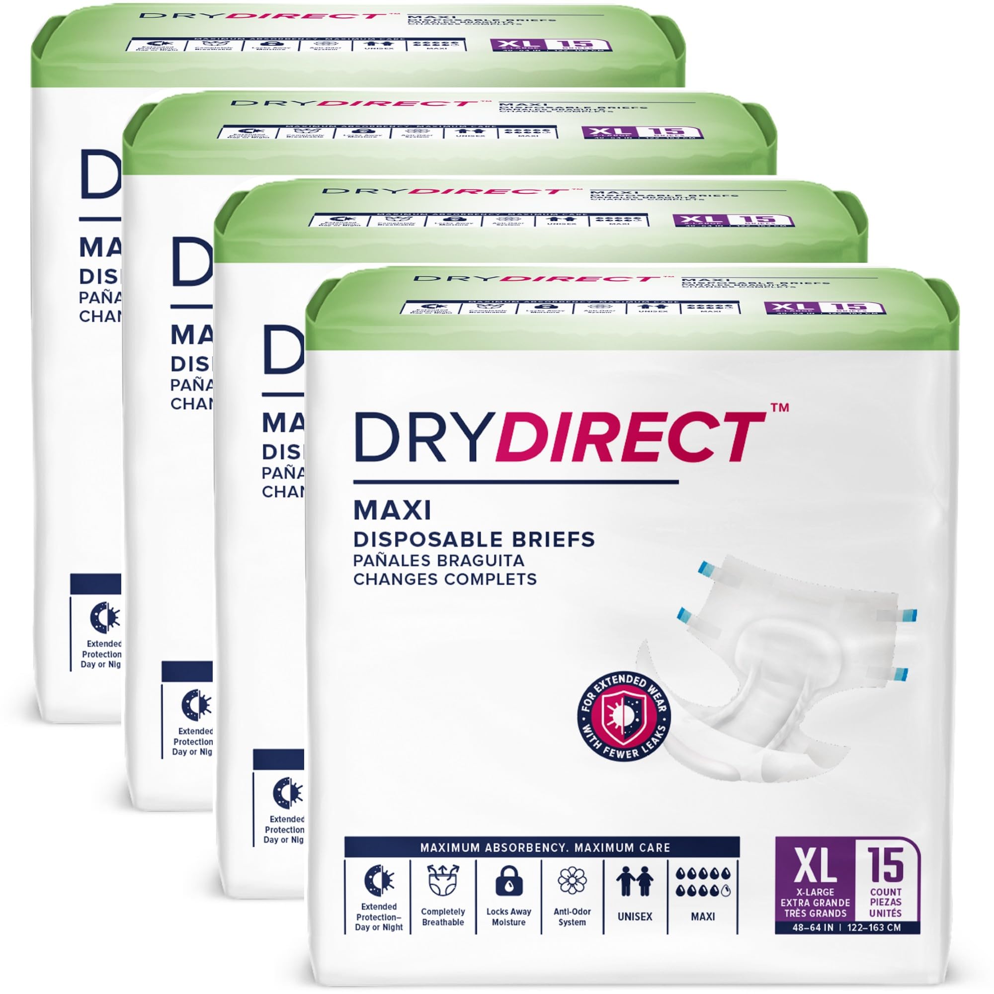Dry Direct Maxi Overnight Brief (Case of 60 - X-Large)
