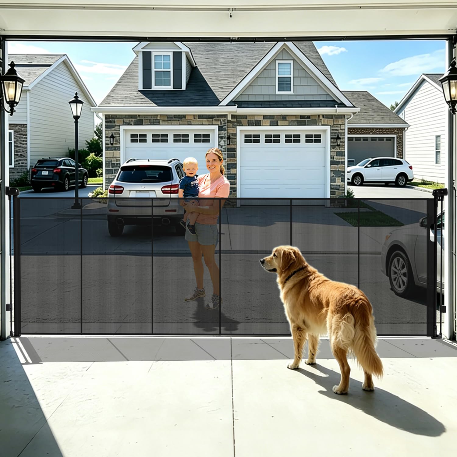 Luvcoo 150 Inch Retractable Gate