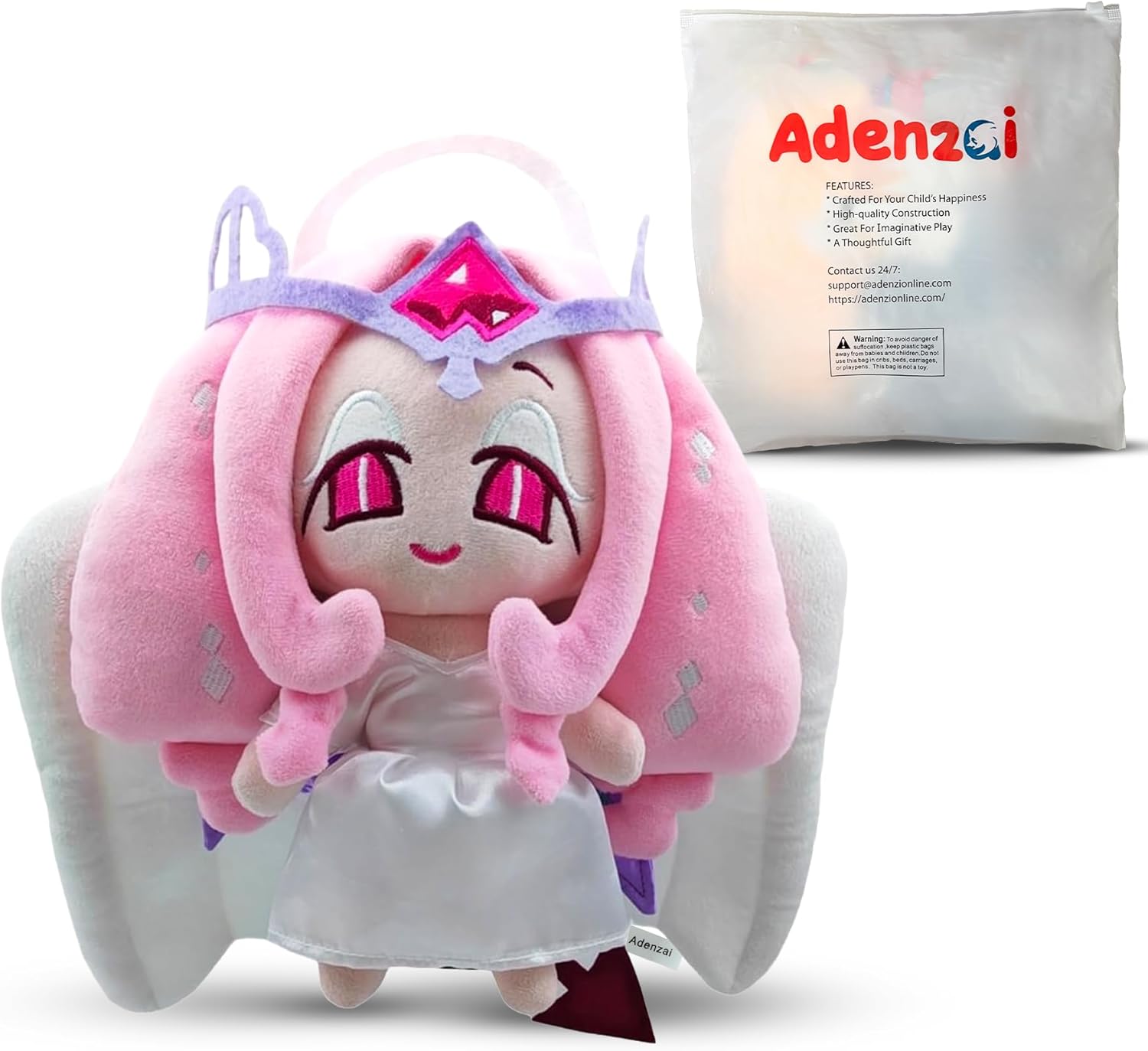 Shadow Milk Cookie Plush Toy, Soft Stuffed Doll, 9.5 Inch, Collectible Character Plushie, for Kids and Adults (Sugar Plush Toy)