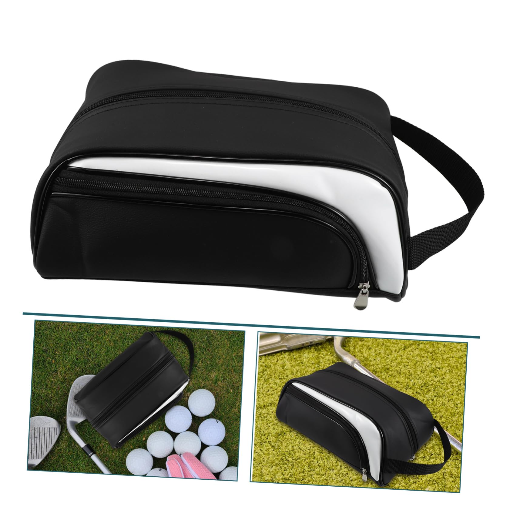 Weiße Pu Schuhtragetasche für Golf und Sportschuhe, Staubdicht