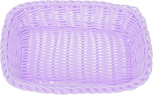 Miniatura 6 de Cabilock Cesta de mimbre Cesta de mimbre de almacenamiento de ratán natural Cesta tejida práctica cesta tejida cesta tejida rectangular cesta de