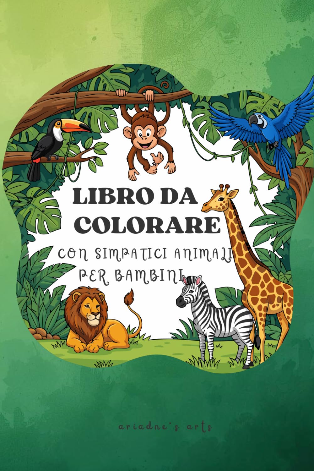Libro da colorare con simpatici animali per bambini