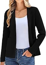 Women's Long Sleeve Casual Blazer Work Office Bussiness Jacket with Pocket