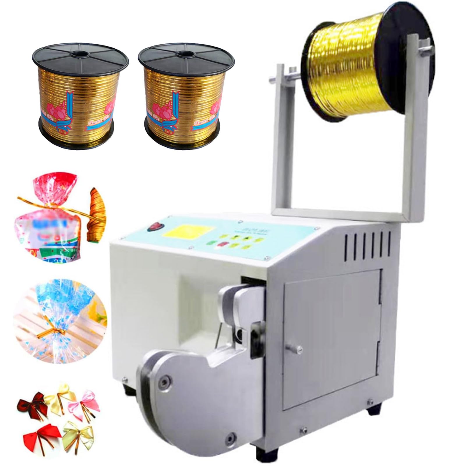 AYCDL Automatic Twist Tie Machine, Wire Tie Machine Tying,Food Twist Tying Machine,Semi-Automatic Metallic Twist Ties for Bakery Candy Presents
