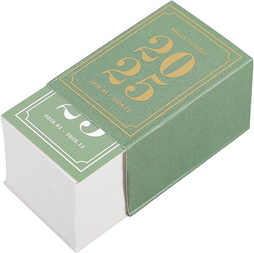 NUOBESTY Vintage Mini Desk Calendar Tearable Daily Planner Paper Desktop Decoration Clear Print for Home Office Gift