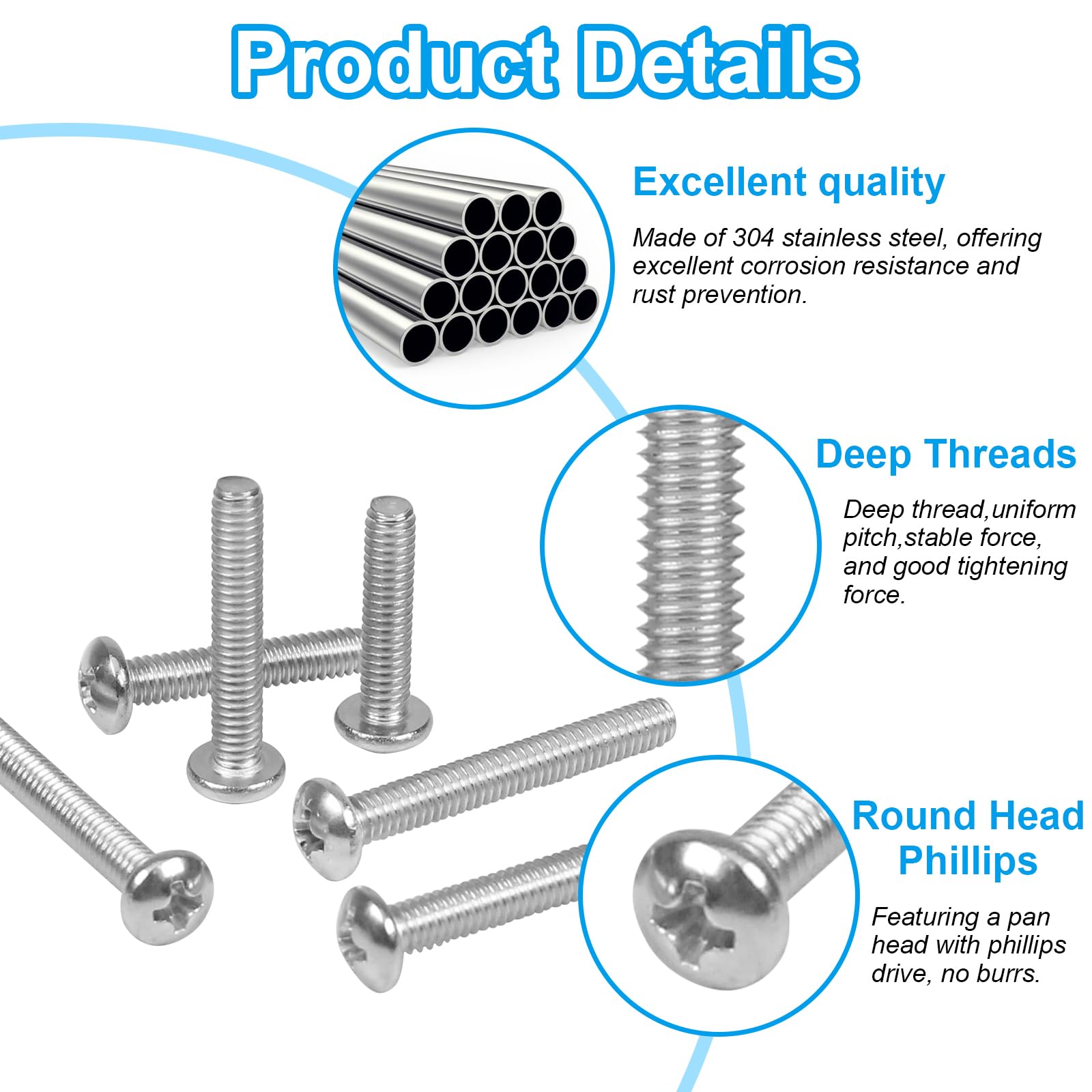 Phillips Pan Head Machine Screws #6-32 & #8-32 -5 Phillips Pan Head Machine Screws #6-32 & #8-32 -5