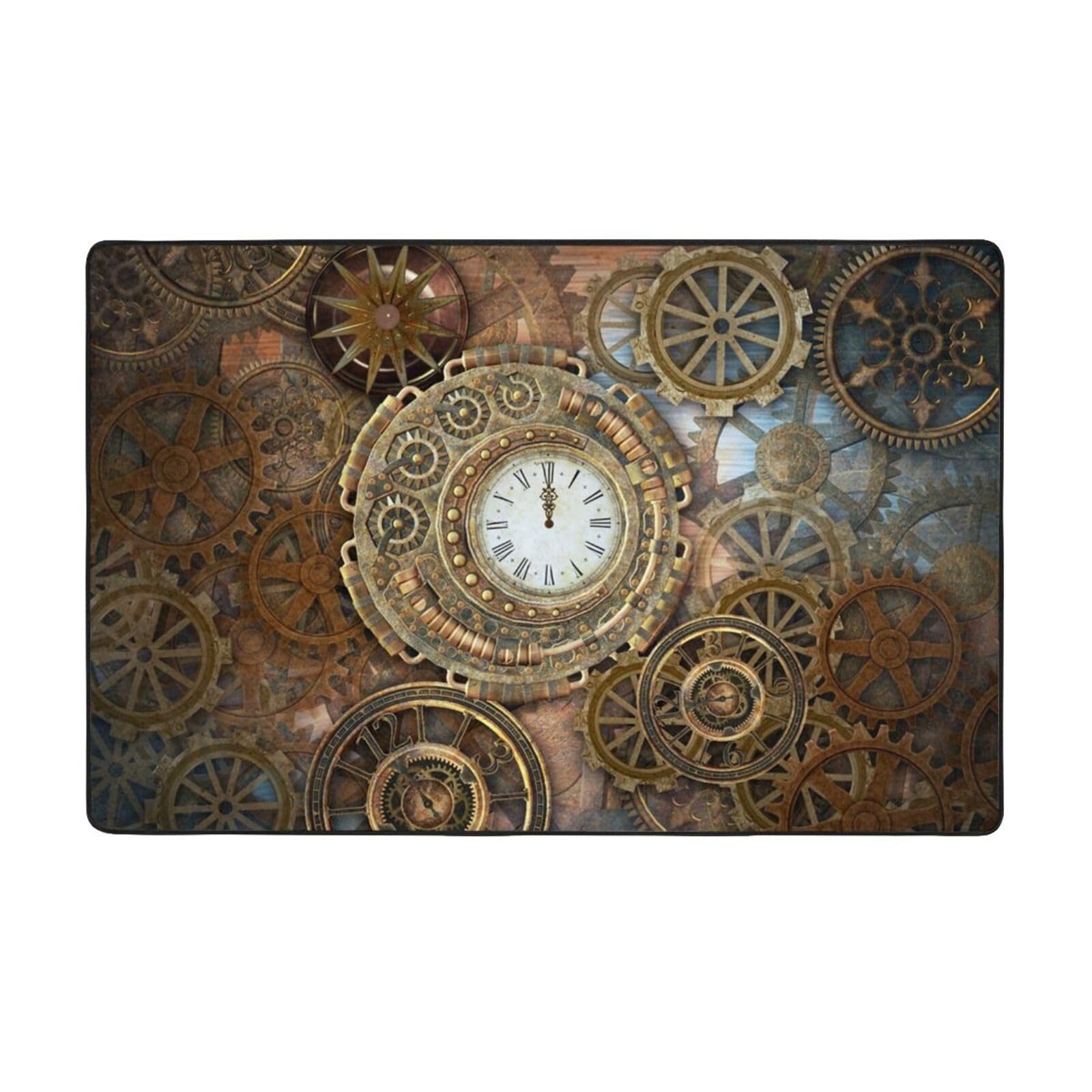 Tapis doux steampunk rouille salon chambre decoration interieure