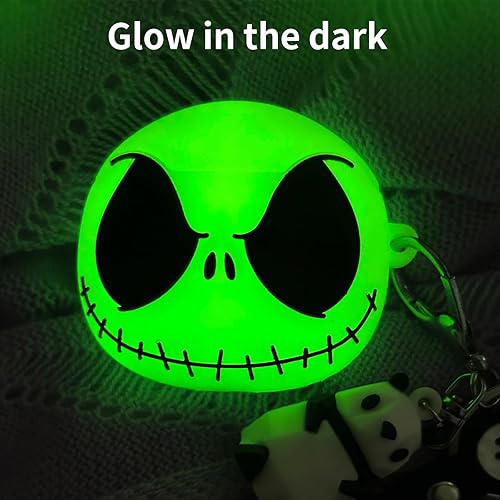 Miniatura 2 de Funda compatible con Apple Airpods de 21 generación con kit de limpieza y llavero lindo de panda, funda luminosa 3D para Airpod divertida anime,