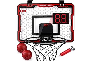 Mini Basketball Hoop Indoor Kids Mini Basketball Hoop with Electronic Scoreboard -...