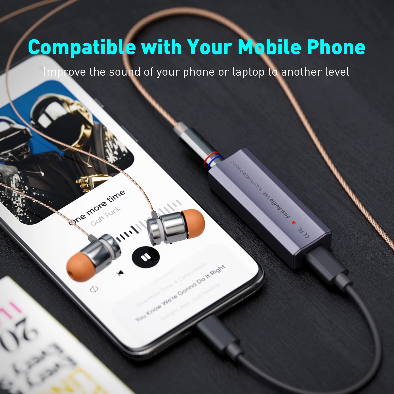 Amazon.co.jp: Fosi Audio DS2 ポータブル USB C DAC DSD512 ES9018K2M