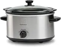 Toastmaster Panela Elétrica De Cozimento Lento 5 Litros, Aço Inoxidável