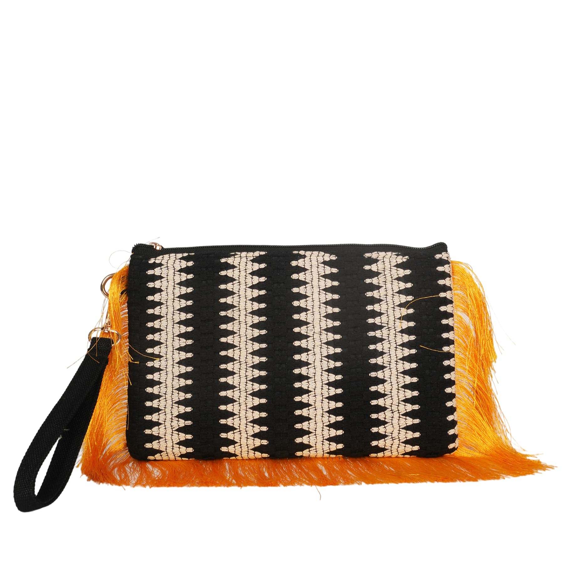 Women’s Crochet Inspired Wristlet Clutch Bag with Fringe Detail | Stylish Handbag for Evening, Travel & Everyday Use-picture-22