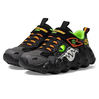 SKECHERS KIDS Skech O Saurus Lights Rapid D (Little Kid/Big Kid) Boys Shoes Black/Lime