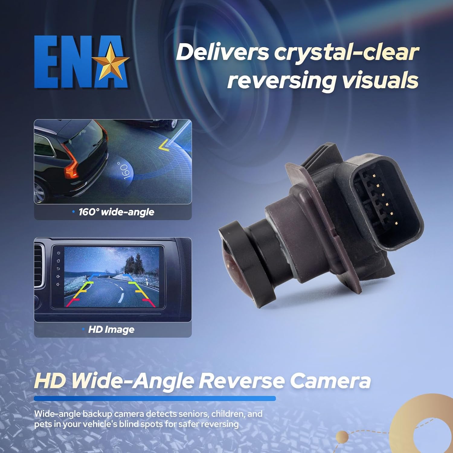 Rear View Backup Camera Compatible with Ford Escape 2014 2015 2016 Reverse Camera Replacement for ‎EJ5Z19G490A EJ5Z-19G490-A GJ5T19G490AB GJ5T-19G490-AD 590-419 PAC105