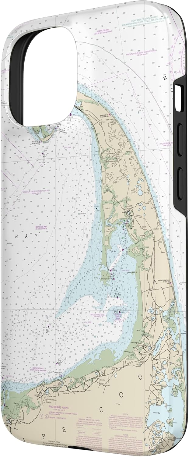 Nautical Chart - Cape Cod Bay Case for iPhone 15