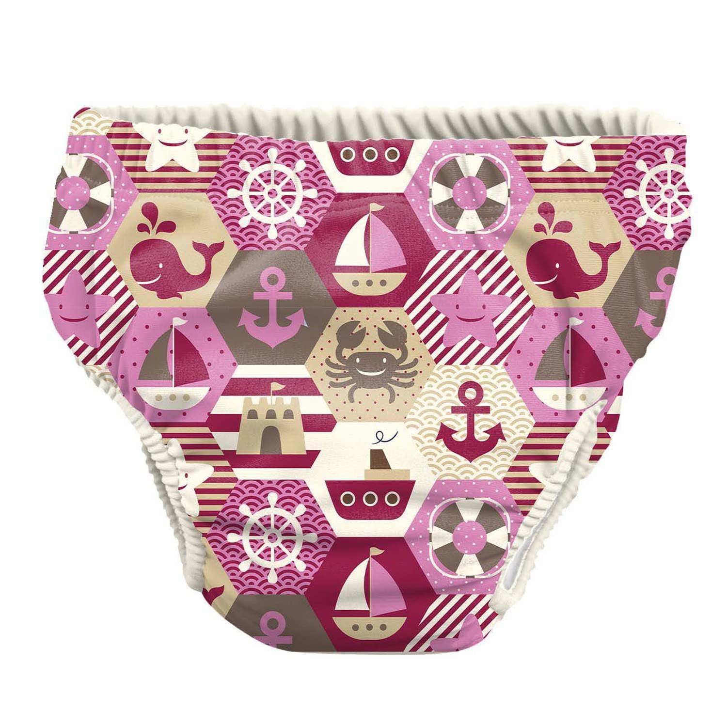 Pannolino Da Bagno Riutilizzabile Per Bambini - Taglia 1-2 Anni, Motivo Fenicotteri Con Volant - Foto 10