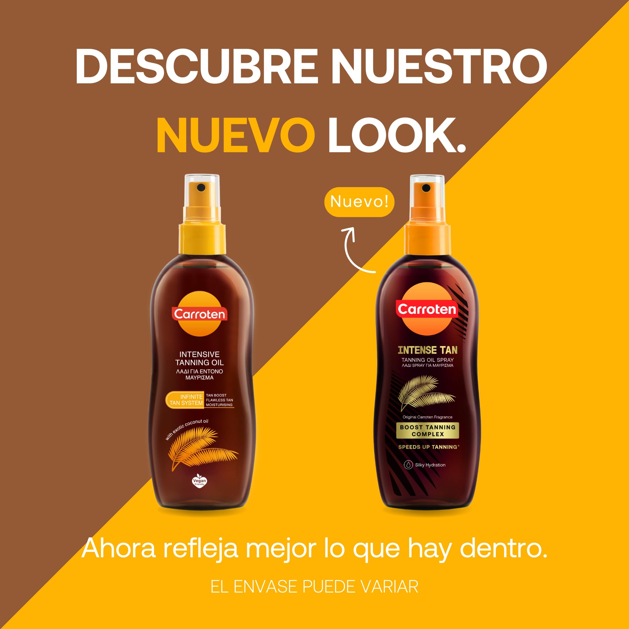 Carroten Aceite Bronceador Intensivo 150 ml Acelerador Bronceado Aceites Zanahoria Coco Potenciador Bronceado Rápido Intenso Vitaminas A E sin SPF