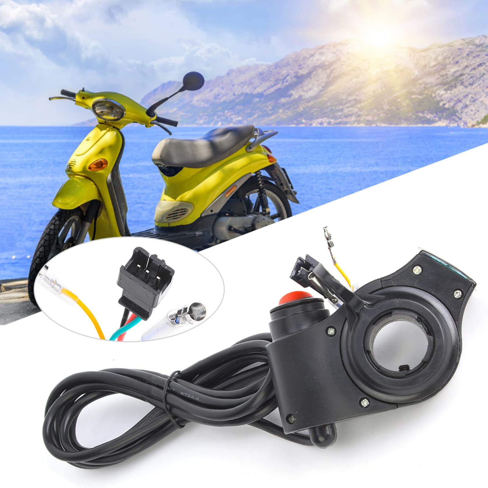 Throttle Thumb Accélérateur 48 V pour Vélo électrique, Affichage LCD, Interrupteur d'alimentation Numérique de Tension de Batterie pour Véhicule électrique – Affichage de la