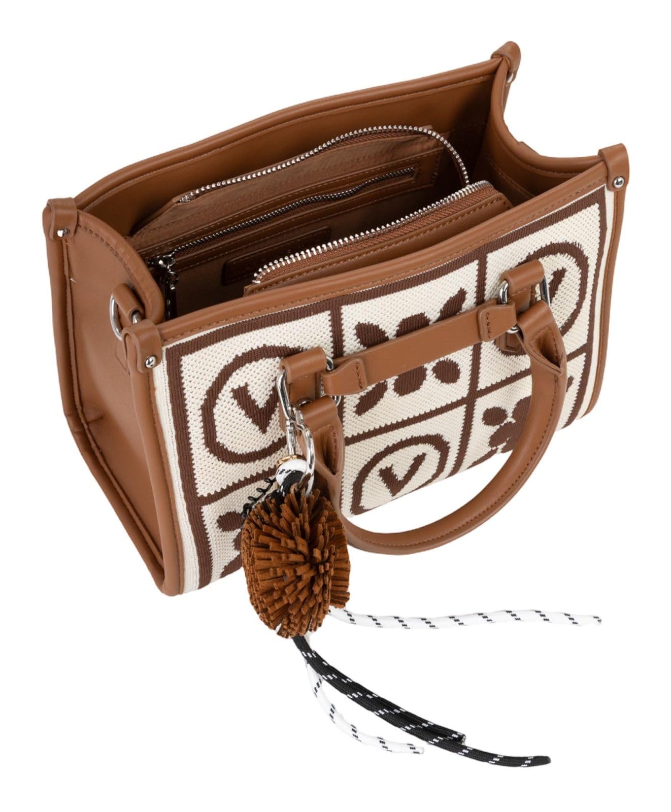 Valentino Handtasche Umhängetasche Tyle Shopping Bag Cuoio/Multicolor braun