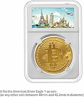 Vista 4 de 10 X Moneda Losa Display Holder Almacenamiento 1.575 in para American Silver Eagle 1 oz Moneda