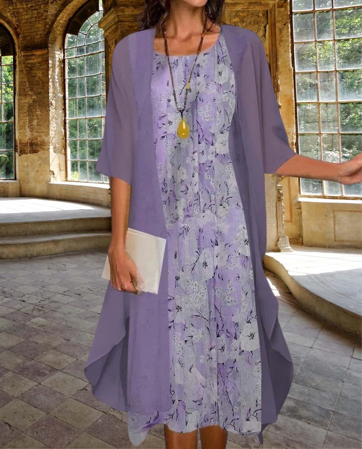white christmas dresses Rose Purple Halter Midi Summer Dress with Pockets– PromGirl main image 0