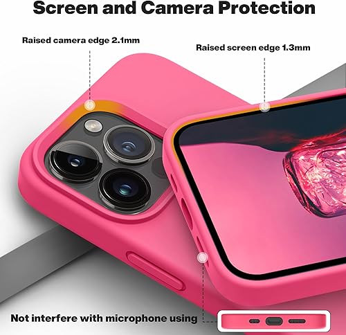 Miniatura 5 de OTOFLY Funda compatible con iPhone 13 Pro, silicona líquida delgada protectora a prueba de golpes con forro de microfibra antiarañazos, 6.1 pulgadas
