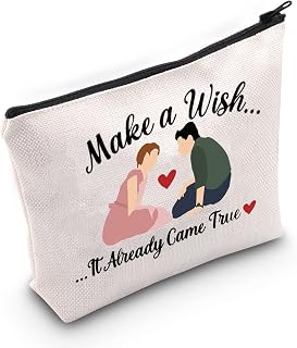LEVLO Ringwald And Michael Hall Cosmetic Make Up Bag Farmer Ted Quote Gift Make a Wish It Already Came Ture Make Up Zipper Pouch Bag (Make a Wish)