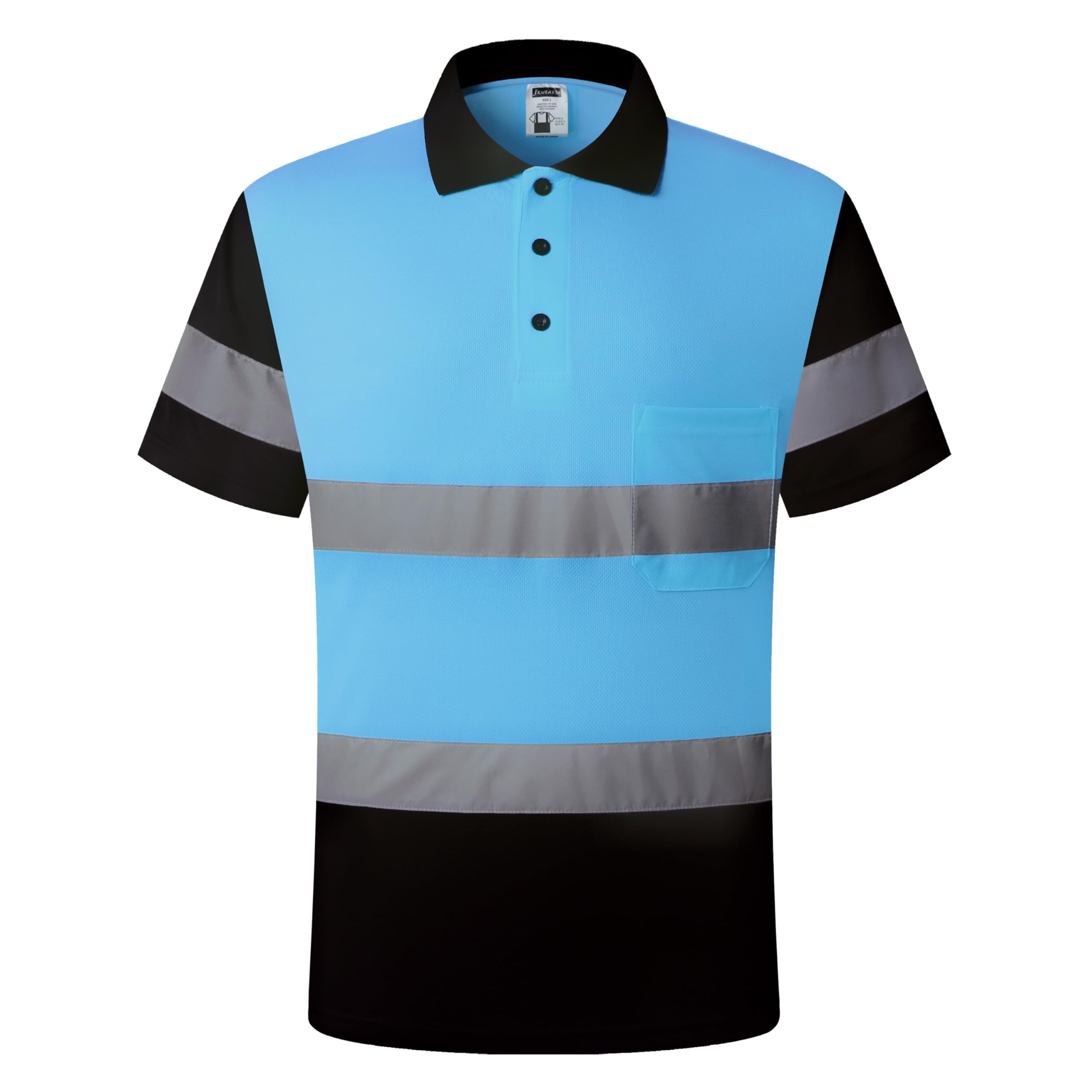 JKWEARSA Safety Shirt for Men Hi Vis Reflective Shirt Workwear,Quick Drying Breathable Soft T Shirt