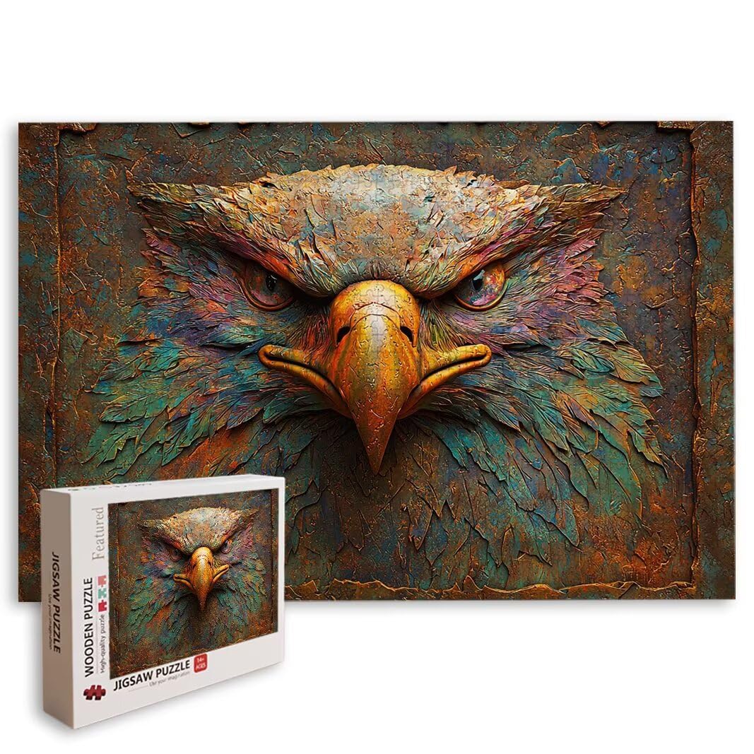 Puzzle Águila, Puzzle 1000 Piezas, Rompecabezas, Regalo Mujer, Decor -8554