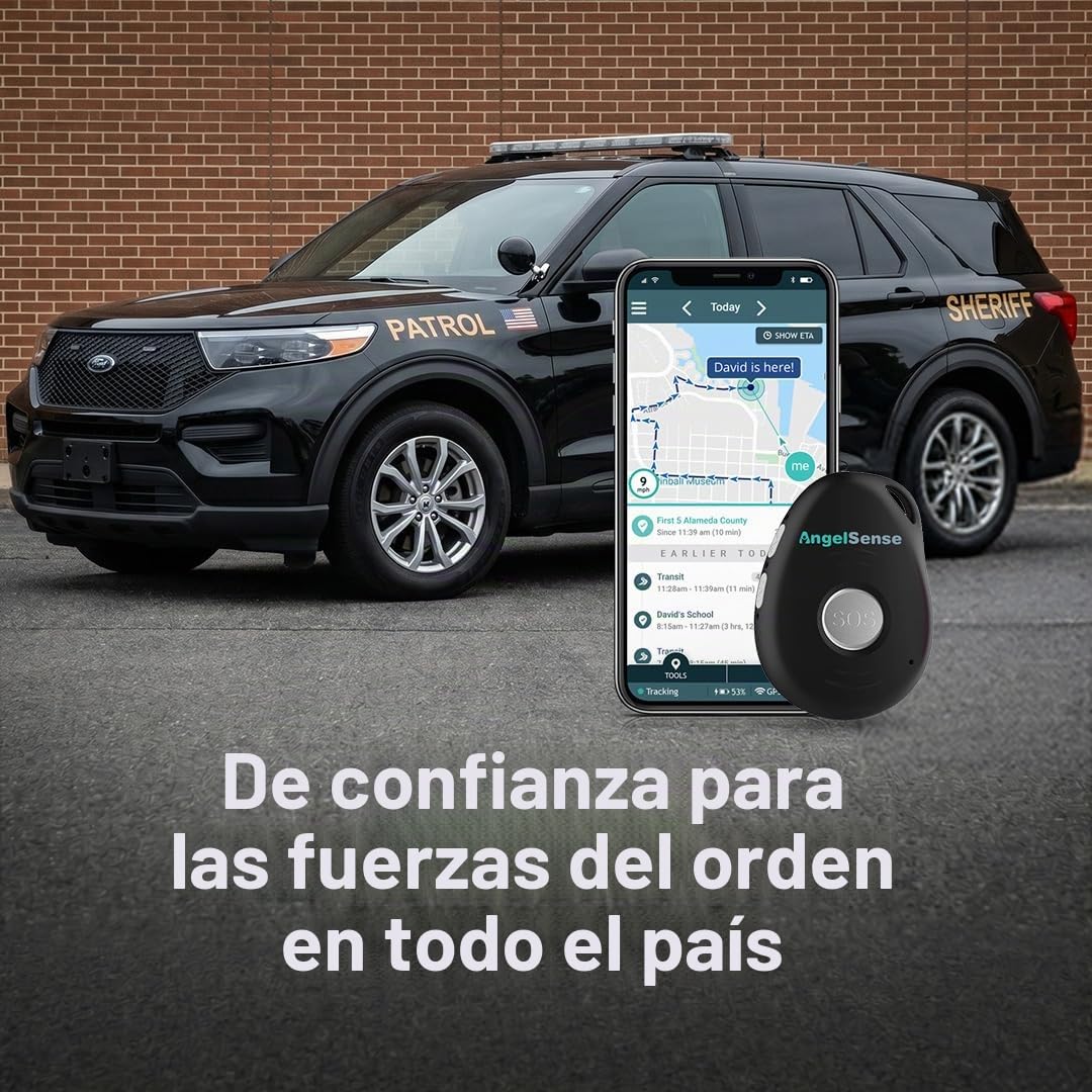 AngelSense Rastreador GPS personal para niños, adolescentes, autismo, necesidades especiales, ancianos, demencia - Altavoz de respuesta automática de 2 vías y botón SOS - Seguimiento de autobús