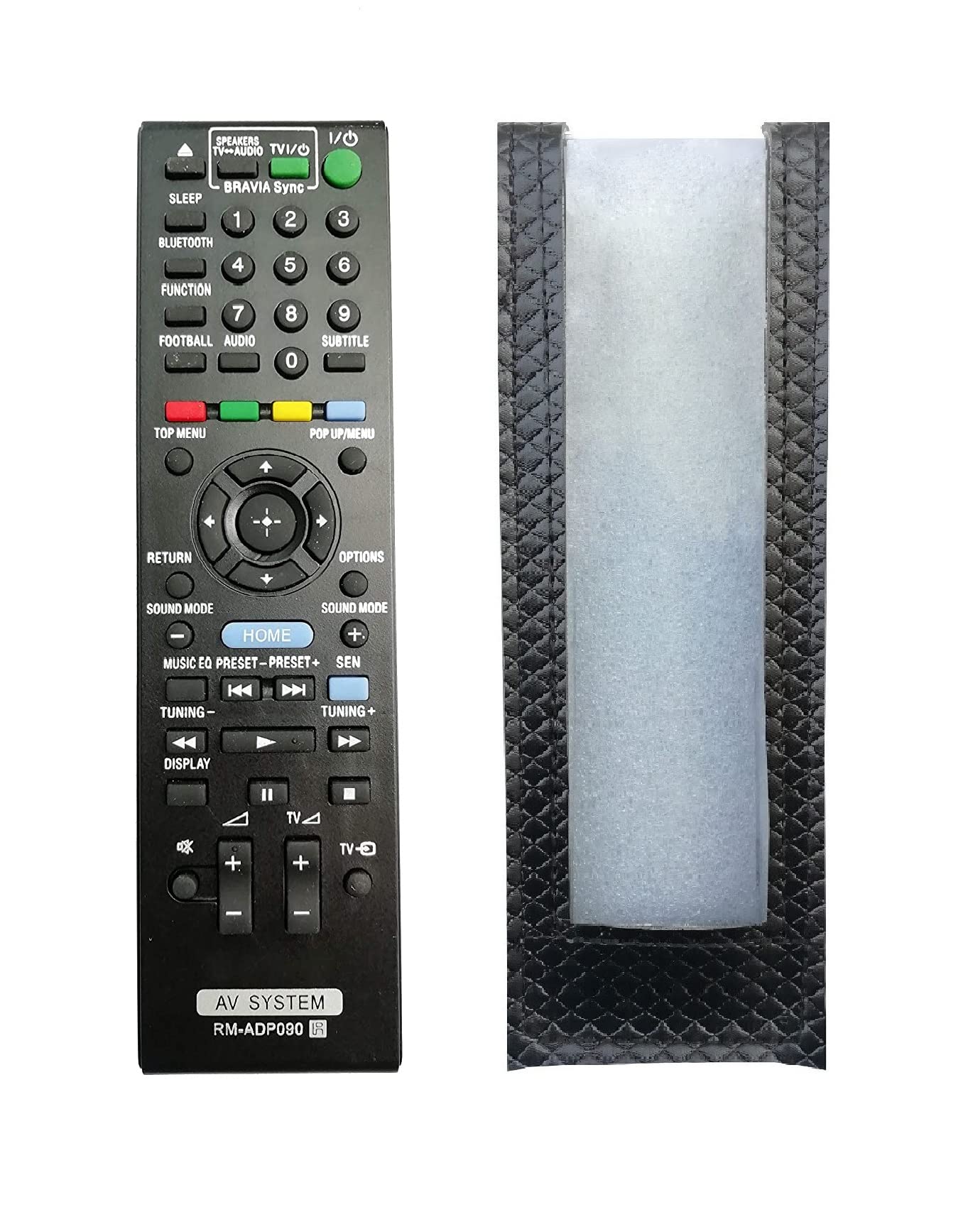 BhalTech PU Leather Case Cover Perfect Fitting Specially Designed Fully Protective (Only Cover) Pls Check Your Remote Dimensions Compatible for Sony AV System RM-ADP090