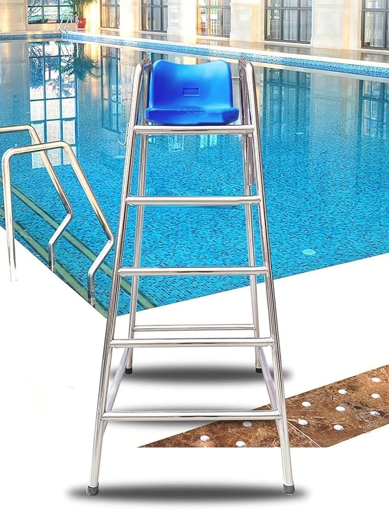 Chaise de sauvetage de piscine, tabouret de bar d'observation de plage pour la sécurité et la surveillance, durable de qualité commerciale
