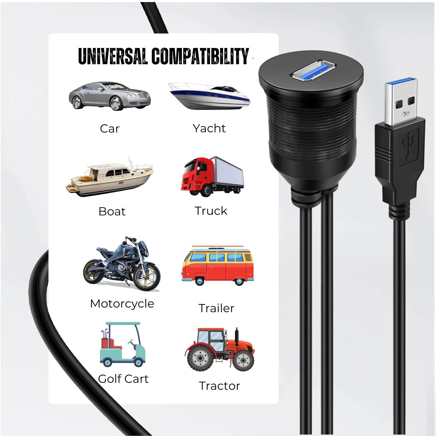 Cavo Elettrico Auto 4 Fili 0.75 Mm² - 10 Metri - Per Rimorchio, Cavo Prolunga 4 Poli - Versione Tonda - Foto 2