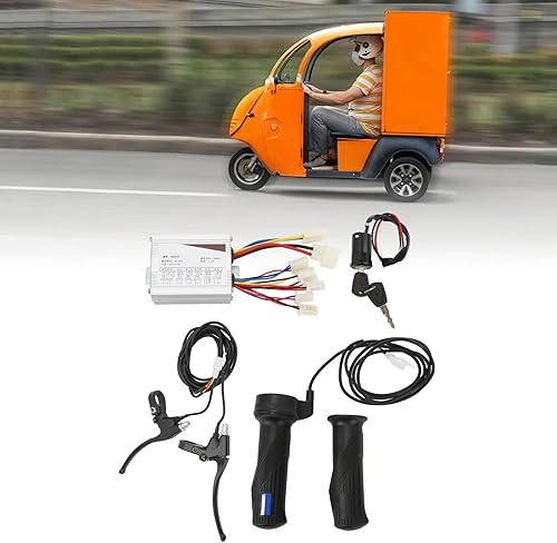 Miniatura 4 de Kit de controlador de motor de cepillo de 24 V 500 W con cerradura de puerta eléctrica, manija de freno universal de acelerador, kit de conversión