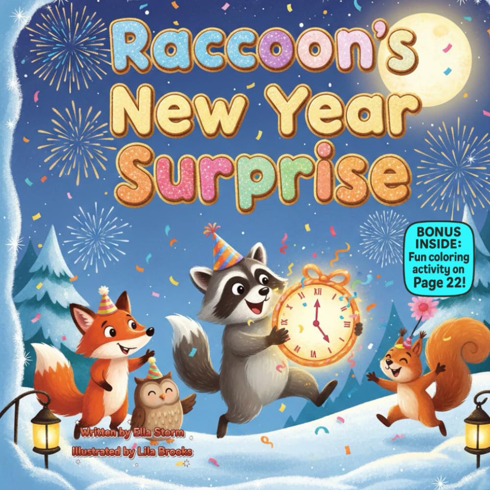 Raccoon’s New Year Surprise: A Silly Rhyming Picture Book About Teamwork, Friendship, and Festive Fun