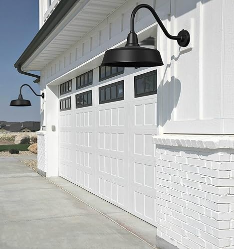 Miniatura 3 de JOESA Elegante y duradera. Luz de granero de cuello de cisne de 21 pulgadas con brazo largo, material de acero y acabado con recubrimiento en polvo,