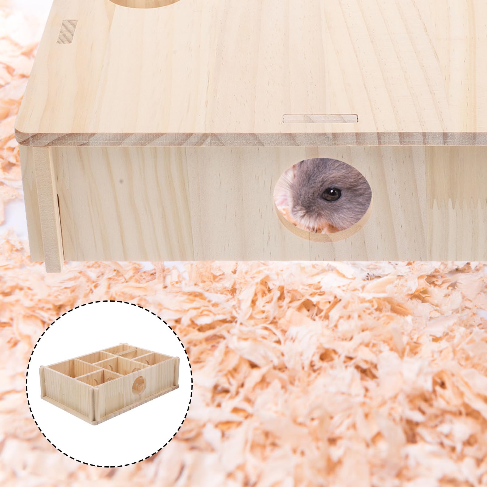 Hamsterhaus mit Labyrinthform für Hamster und Ratten Komfortable Ruheplattform und Entdeckerspiel für Ganzjährigen Einsatz