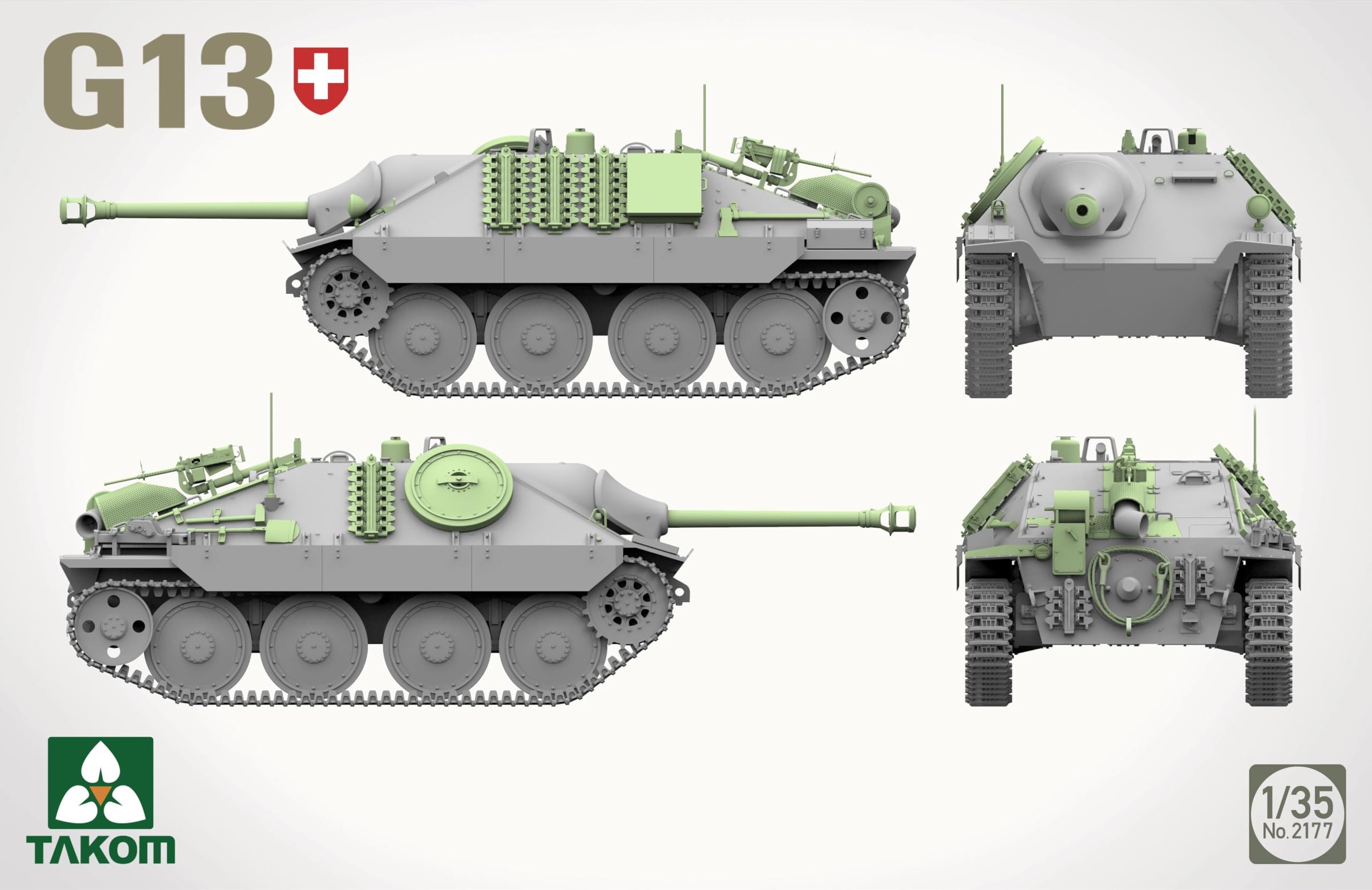 Amazon.com: 2177 1/35 Scale Swiss Pzj G13 Plastic Model Kit : Arts