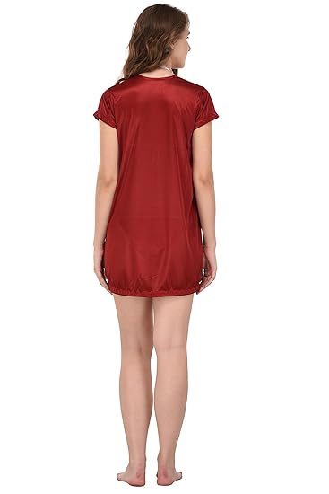 You Forever Women's Satin Solid Pyjama Set Pack of 4