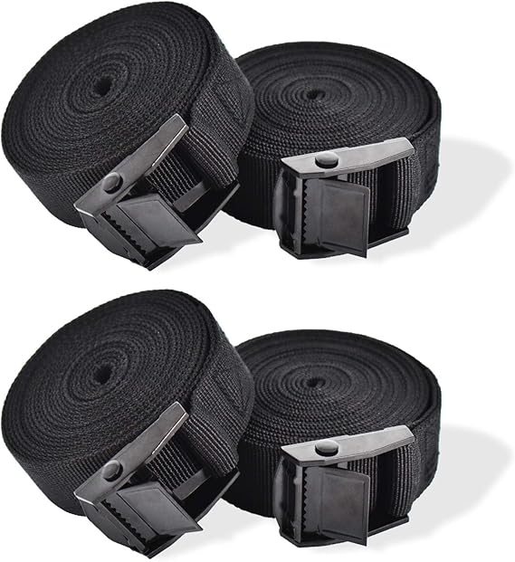 RIO Direct Cam Buckle Tie Down Straps 4PCS, Heavy Duty Lashing Straps