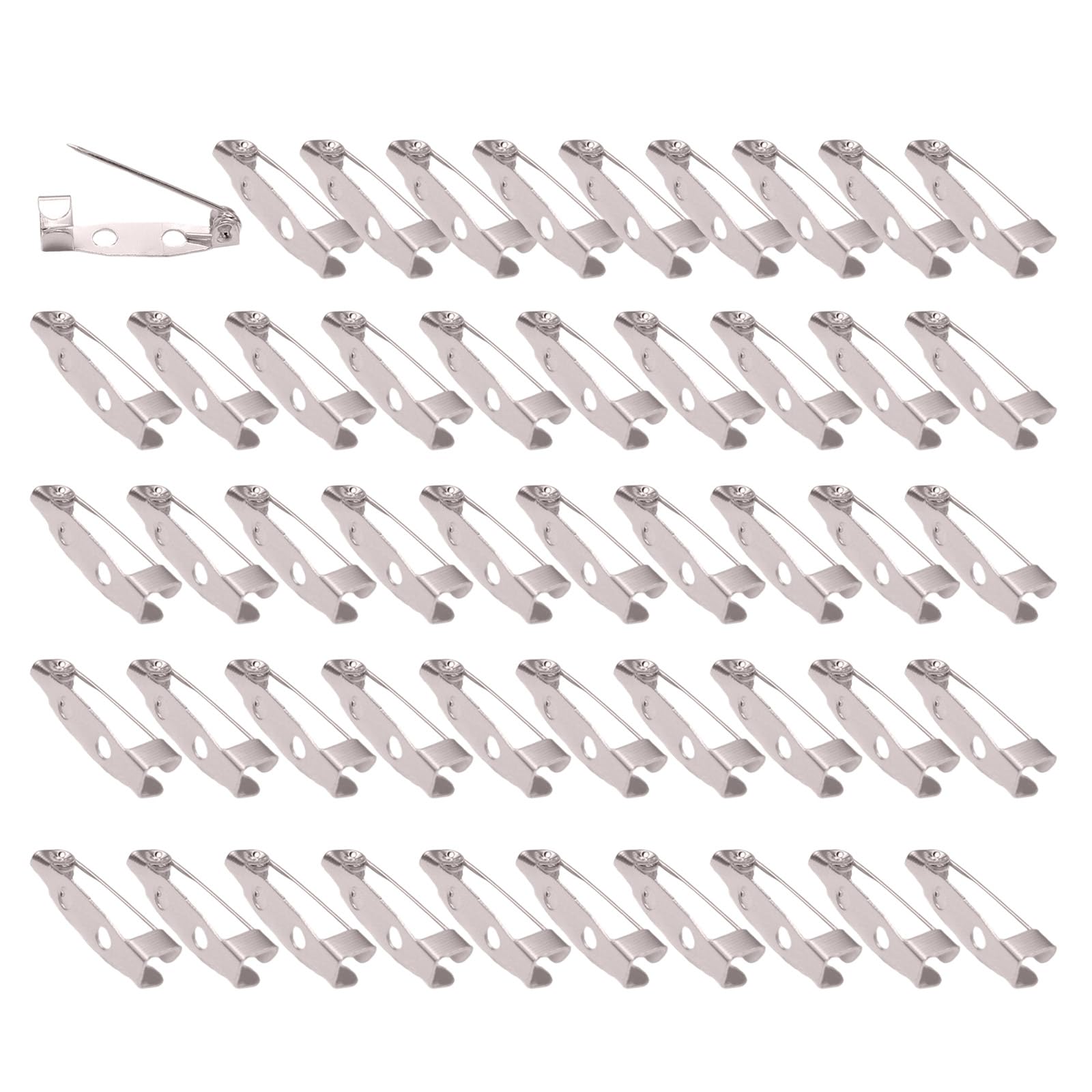 NEWFT Of 50 Brooch Pins with Optional Size Pins Secure Back Clasp for Brooches and Jewelry Project