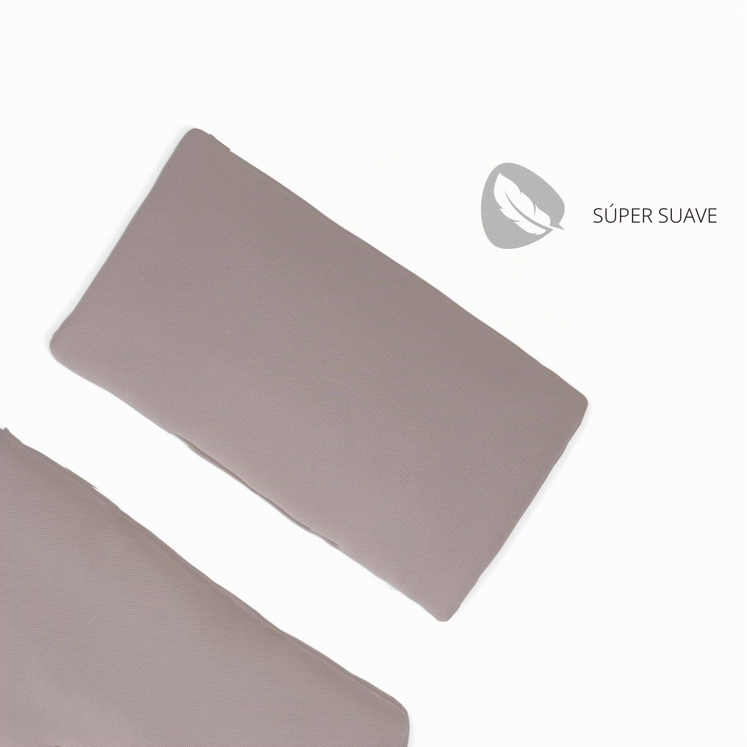 Highchair Pad Deluxe Funda Trona hauck - Cojín para Trona de Madera Evolutiva Alpha Plus Beta Plus y Arketa - Cojin de 2 Piezas Suave para Tronas Evolutivas - Lavable a Máquina - Beige