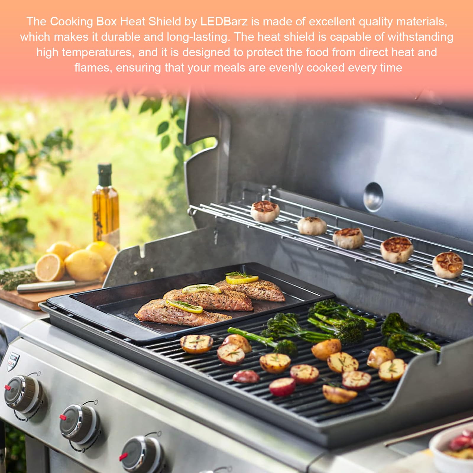 Amazon.com : LEDBarz 62765 Cooking Box Heat Shield Fit for Weber