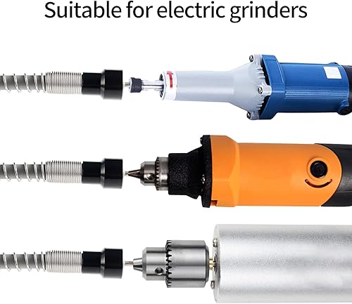 Miniatura 4 de Baowox Accesorio adaptador de eje flexible, portabrocas de extensión de taladro flexible de 18 pies y herramienta de amoladora giratoria compatible