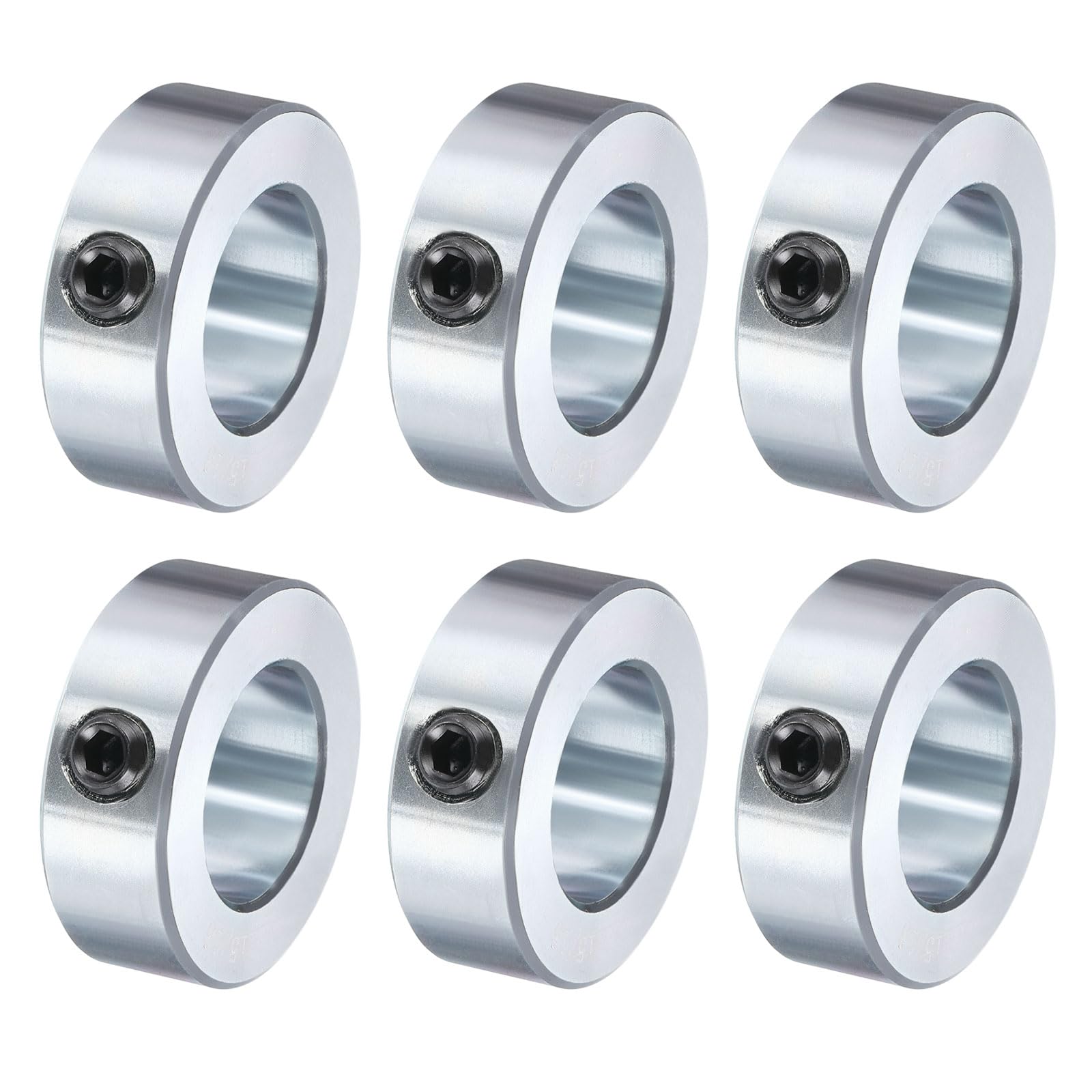 uxcell Lot de 6 colliers de serrage à vis de 15/16", colliers de serrage en acier au carbone plaqué zinc, diamètre extérieur de 3,8 cm, collier de serrage de 1,4 cm de large (style creux, léger)